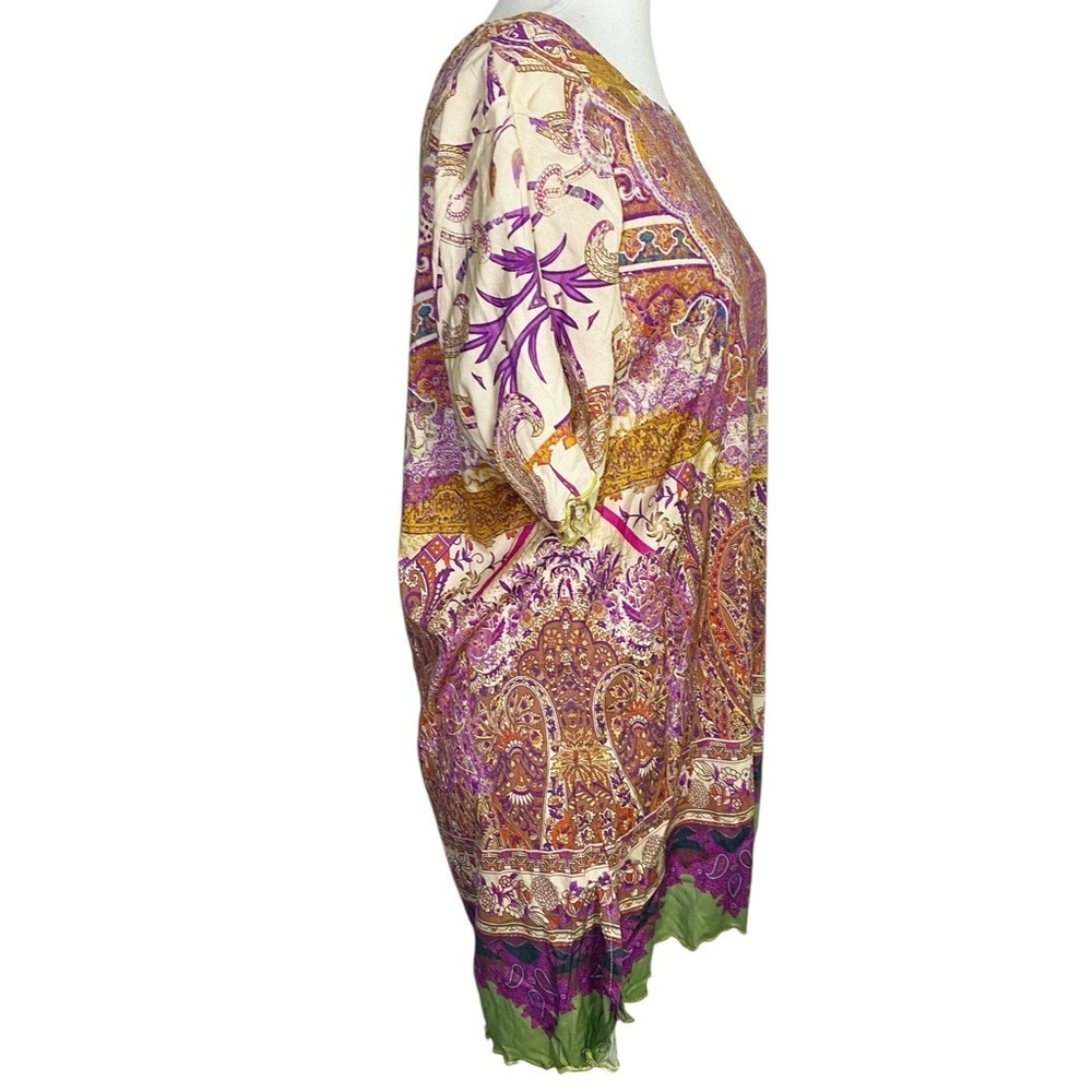 Soft Surroundings Purple and Gold Patterned Tunic Top NWT - Picture 3 of 13
